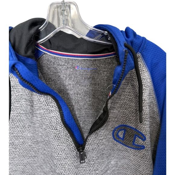 Champion Stadium Fleece Quarter Zip Hoodie, Clear Gloss C Logo large - Picture 5 of 12